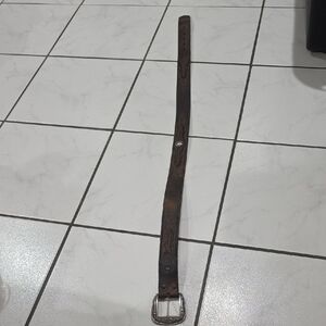 Ariat Brown Leather Belt with Gold Accents